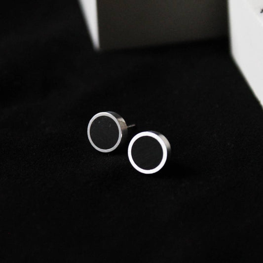 Earrings "Minimal" with special black concrete