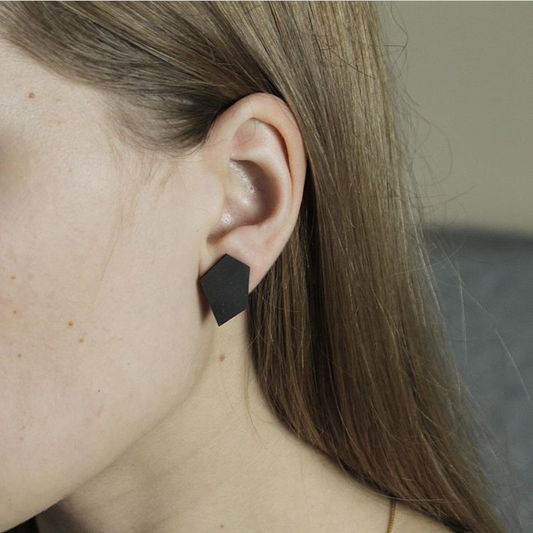 Black concrete earrings "Nola"